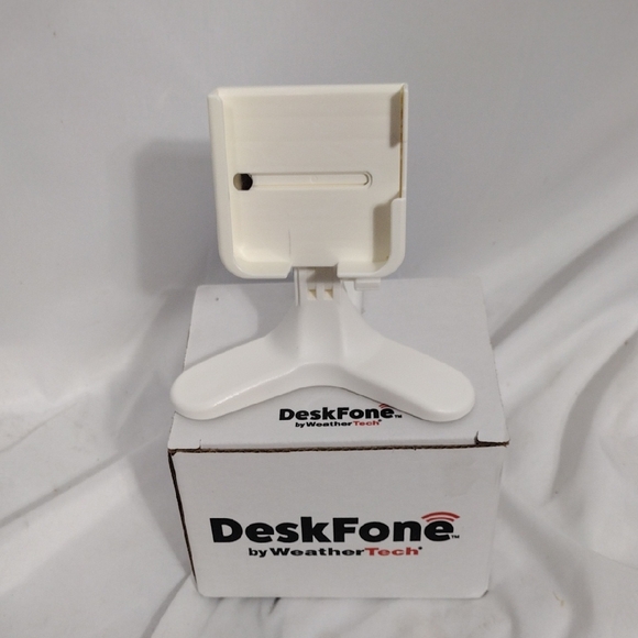NIB DeskFone by WeatherTech White Phone Holder Two View - Picture 1 of 8